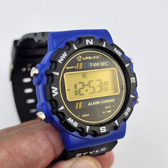 Lifelong Sports Men's Watch 38MM Black Plastic Bands New Battery - Picture 4 of 14